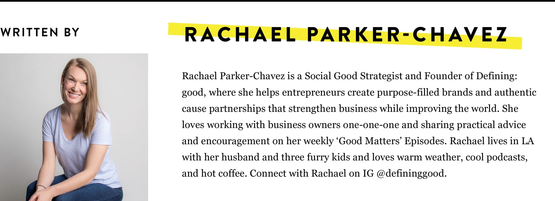 RACHAEL PARKER CHAVEZ BIO